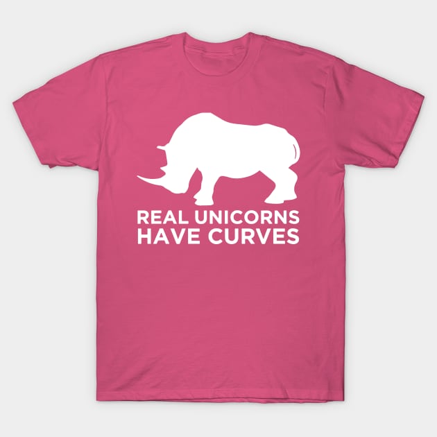 real unicorns have curves T-Shirt by hanespace